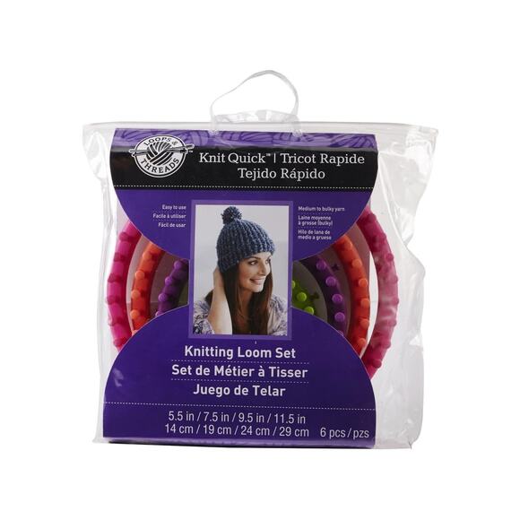 Knit Quick™ Knitting Round Loom Set, by Loops & Threads® (5.5", 7.5",9.5",11.5") - Picture 1 of 3